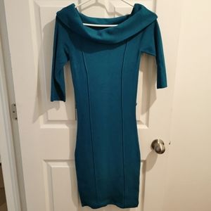 Teal xxs midi dress